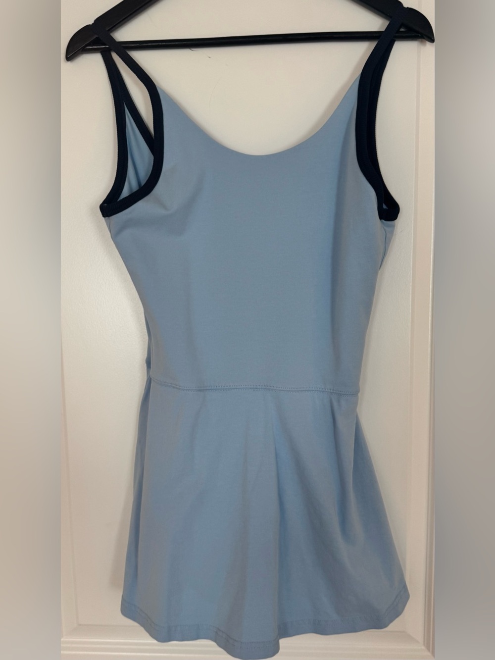 FP Movement by Free People Light Blue Tennis Romper with Navy Trim - Picture 4 of 7